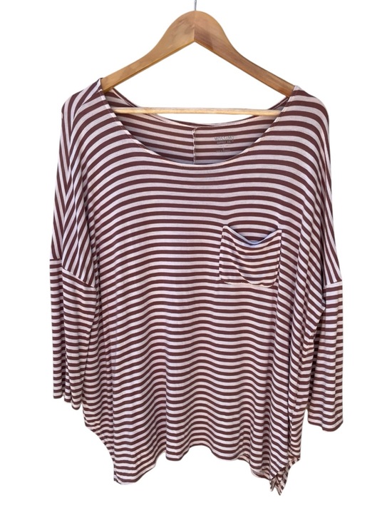 Mossimo Supply Co. Tops - Mossimo Supply Co. Brown & Cream Dolman Shirt Sz Med